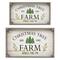Gray & White Farm Fresh Christmas Trees Wooden Tray Hanging Sign Set